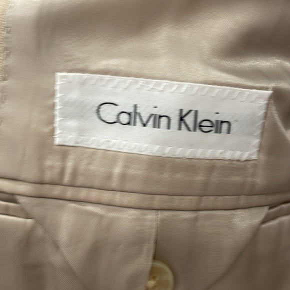 Calvin Klein NWT linen and rayon camel color blazer in size 42L - Picture 7 of 8